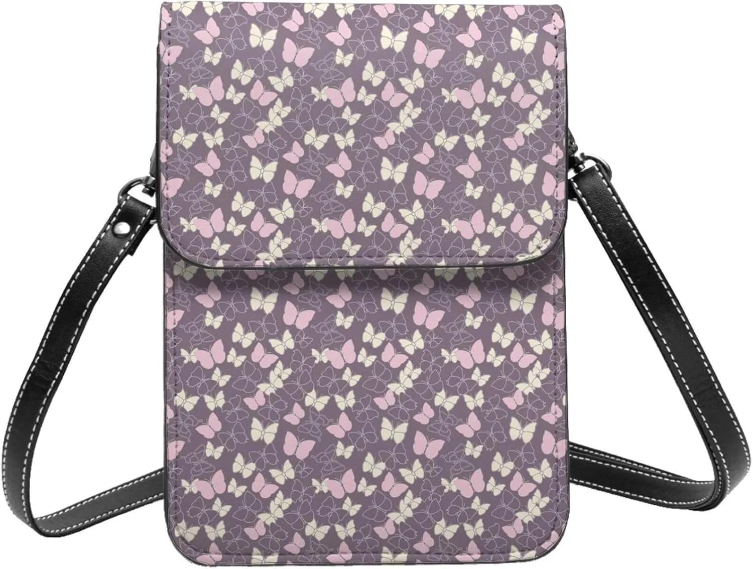 Mmm Fight Womens Crossbody Bags Deer Pattern Phone Bag Wallet Purses Adjustable Strap