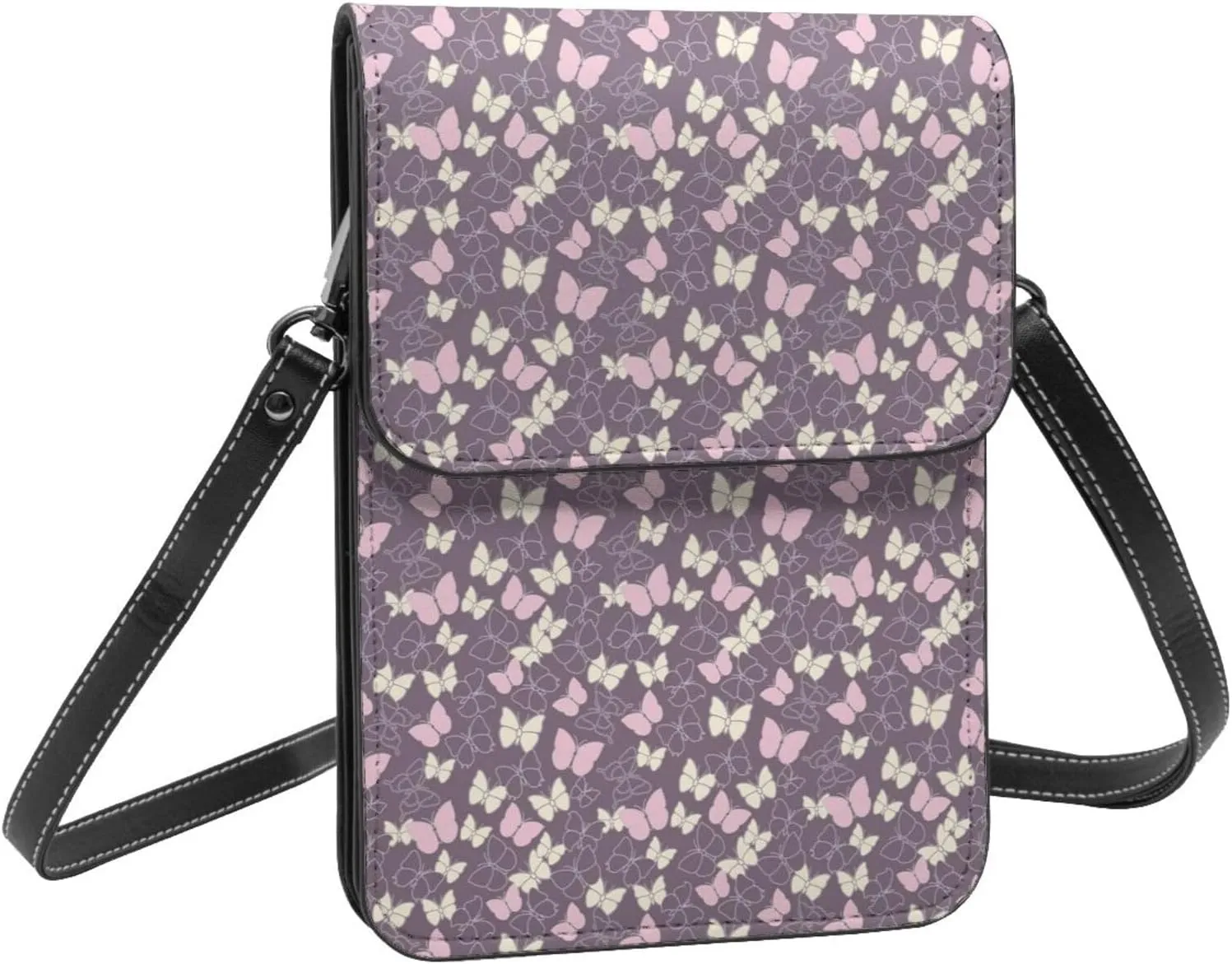 Mmm Fight Womens Crossbody Bags Deer Pattern Phone Bag Wallet Purses Adjustable Strap