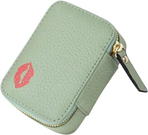 Mobestech Cosmetic Bag Lipsticks Pouch Lipstick Travel Case Womens Menstrual Pad Lipstick Holder Small Jewelry Bag Travel Makeup Bag Lip Gloss Mirror Bag Miss Small Wallet Make up Pu