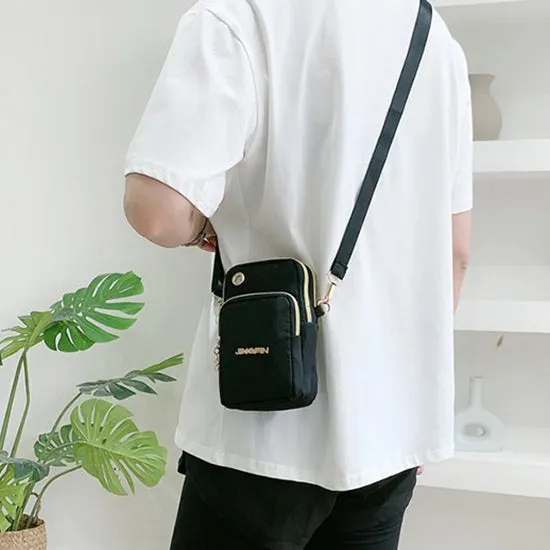Mobile Phone Bag, Women's 3-layer Zipper Design Small Crossbody Shoulder Bags Wallet Coin Purse