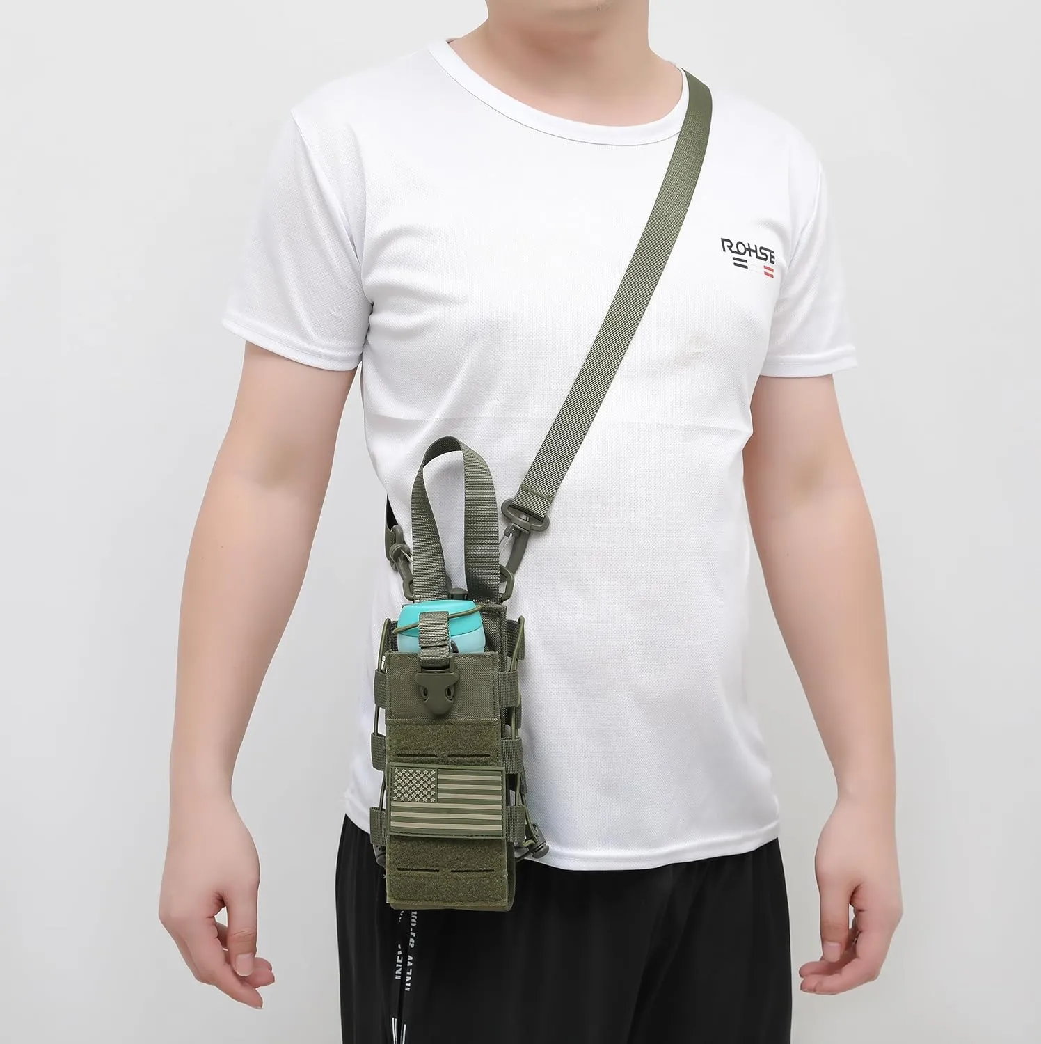 Molle Water Bottle Holder Molle Pouch Carrier,Tactical Water Bottle Pouch,Water Bottle Carrier with Strap,Tactical Molle Water Bottle Pouch,Water Bottle Holder Carrier for Walking