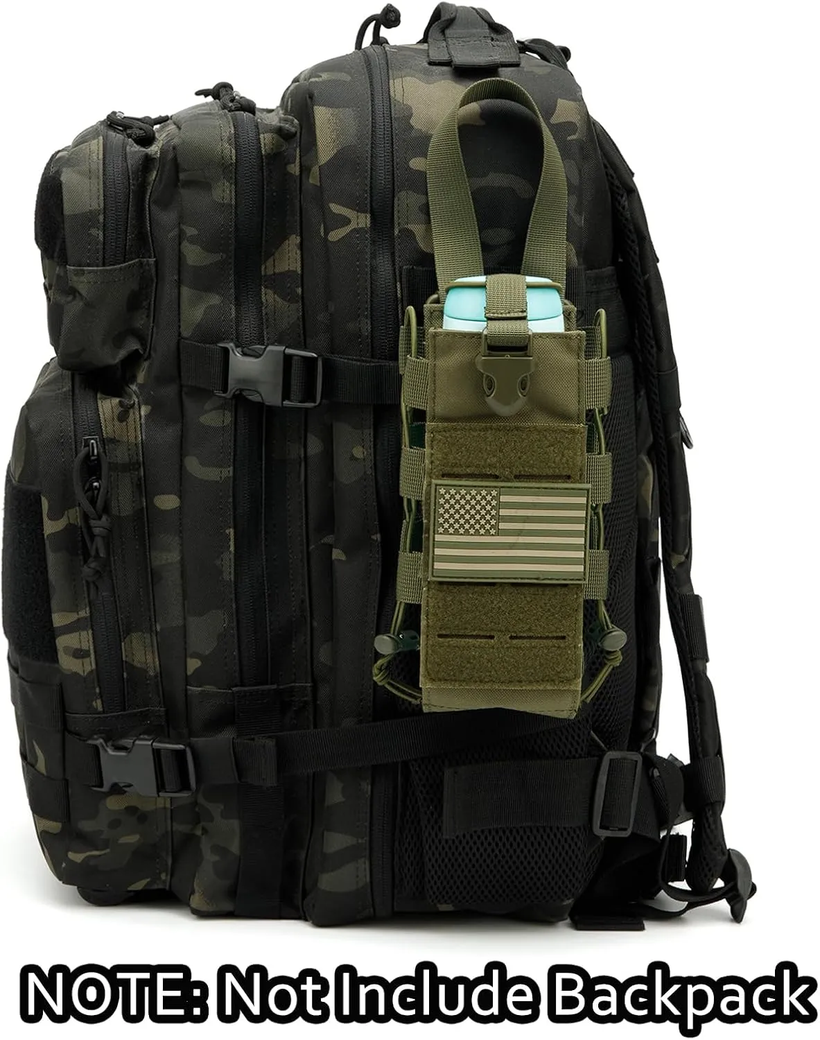 Molle Water Bottle Holder Molle Pouch Carrier,Tactical Water Bottle Pouch,Water Bottle Carrier with Strap,Tactical Molle Water Bottle Pouch,Water Bottle Holder Carrier for Walking