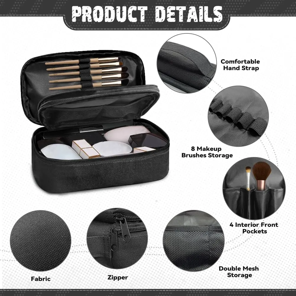 Multi-function Cosmetic Bag for Women Fall Maple Leaves Travel Hanging Organizer Bag for Brushes,Toiletry,Cosmetics Storage Bag