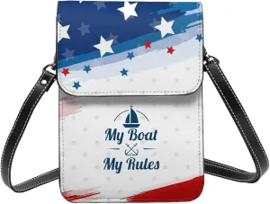 My Boat My Rules Girl'S Phone Purses With Crossbody Strap And Wallet Crossbody Bag For Women