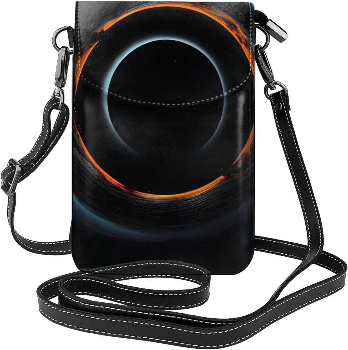 Mysterious Cosmic Black Holes Women'S Crossbody Bag, Zipper Phone Wallet, Cute Purse, Shoulder Bag, Detachable Shoulder Strap