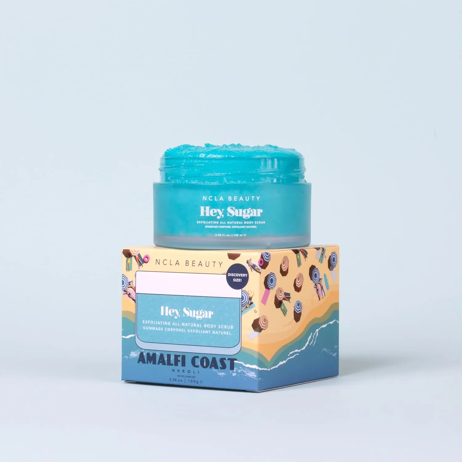 NCLA - Hey, Sugar Body Scrub | Smooth, Exfoliate, Hydrate Skin | Shea, Mango   Cocoa Butters | Vegan, Cruelty-Free, Clean Skincare (Amalfi Coast; 100g | 3.38 oz)