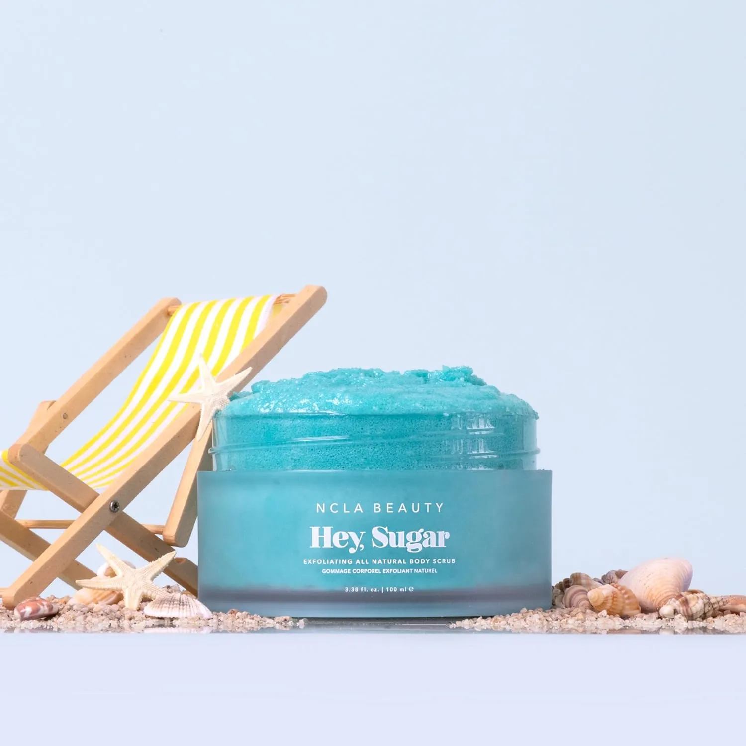 NCLA - Hey, Sugar Body Scrub | Smooth, Exfoliate, Hydrate Skin | Shea, Mango   Cocoa Butters | Vegan, Cruelty-Free, Clean Skincare (Amalfi Coast; 100g | 3.38 oz)