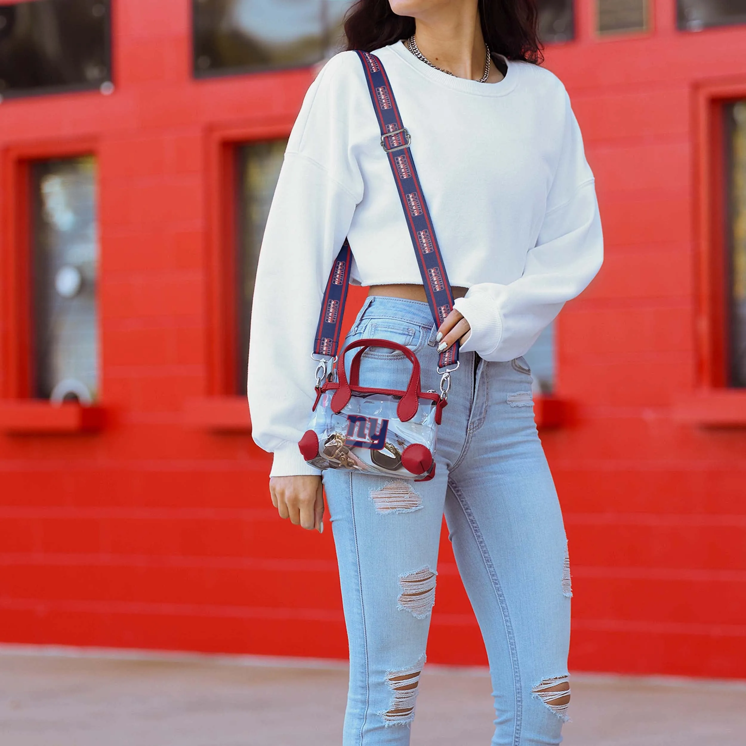 New York Giants Big Logo Clear Crossbody Mini Purse