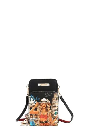 Nicole Lee Multi-Zip Phone Crossbody Bag