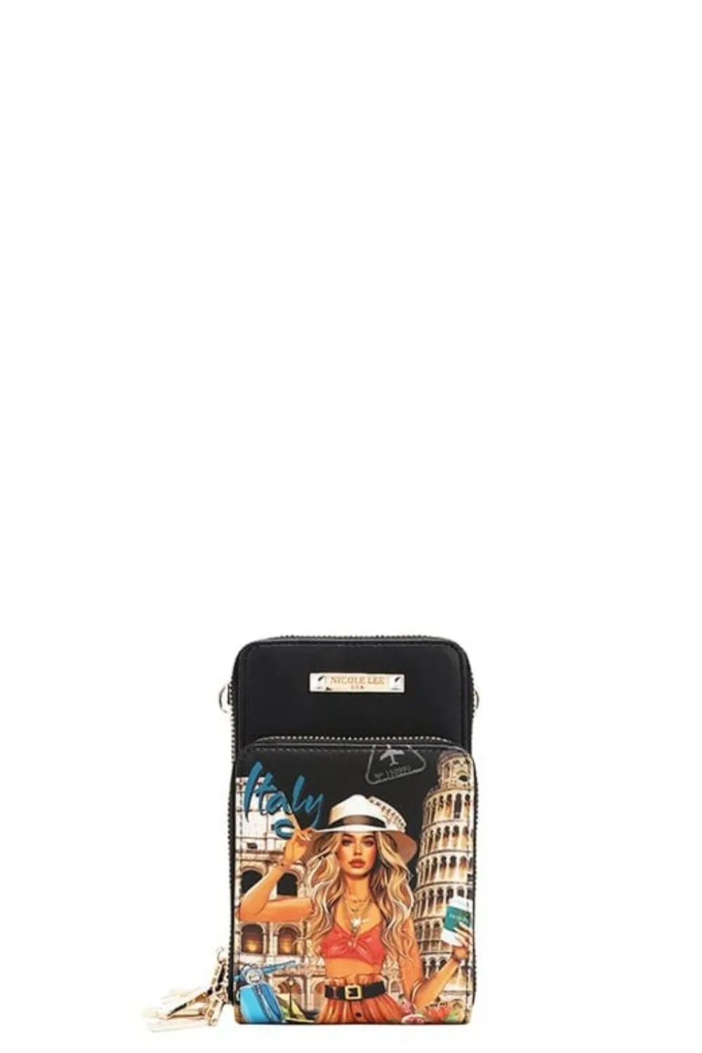 Nicole Lee Multi-Zip Phone Crossbody Bag