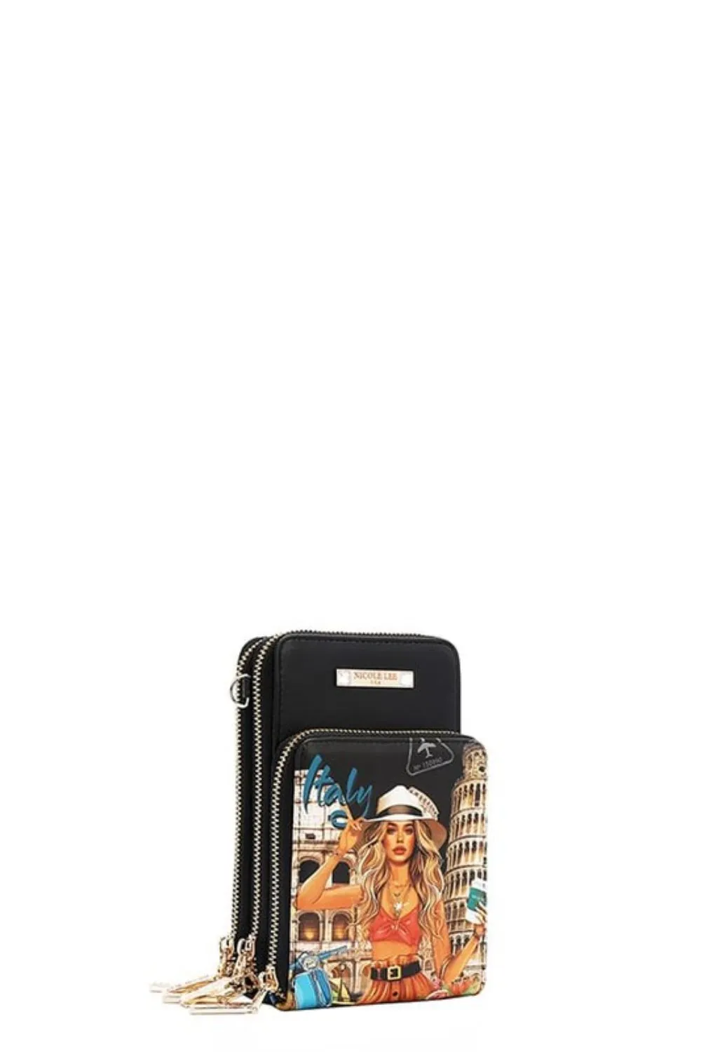 Nicole Lee Multi-Zip Phone Crossbody Bag
