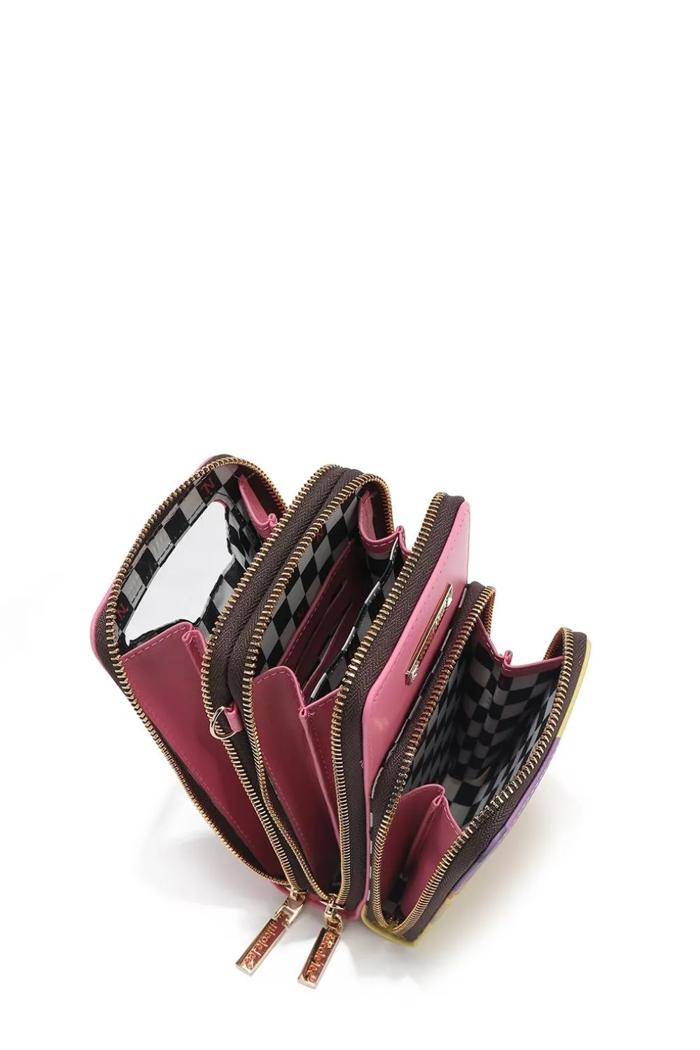 Nicole Lee Multi-Zip Phone Crossbody Bag
