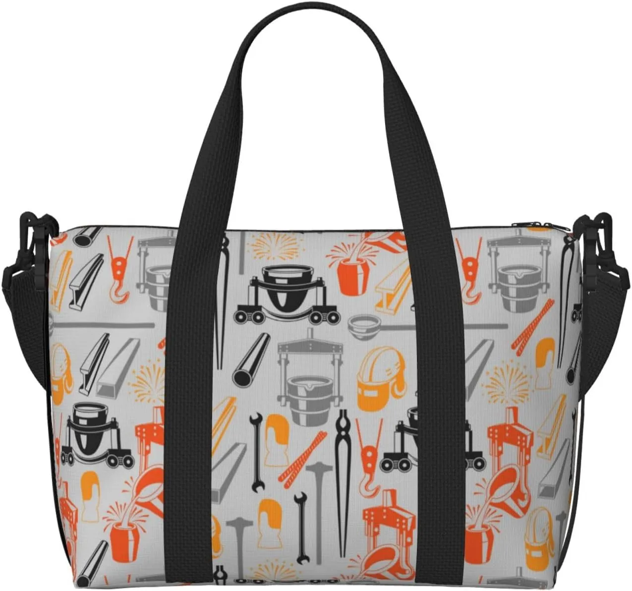 Novastar Laptop Tote Bag for Women Work - Cast steel equipment Overnight Weekender Bags for Women Travel, Gym Bag for Women Men, Personal Item Crossbody Travel Bags for Women Men Carry On