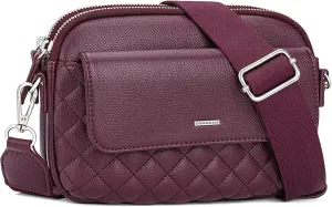 nuoku Small Crossbody Purse for Women, Double Zipper Crossbody Bags for Women Small Size with Phone Pocket
