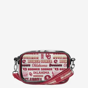Oklahoma Sooners Repeat Retro Print Clear Crossbody Bag