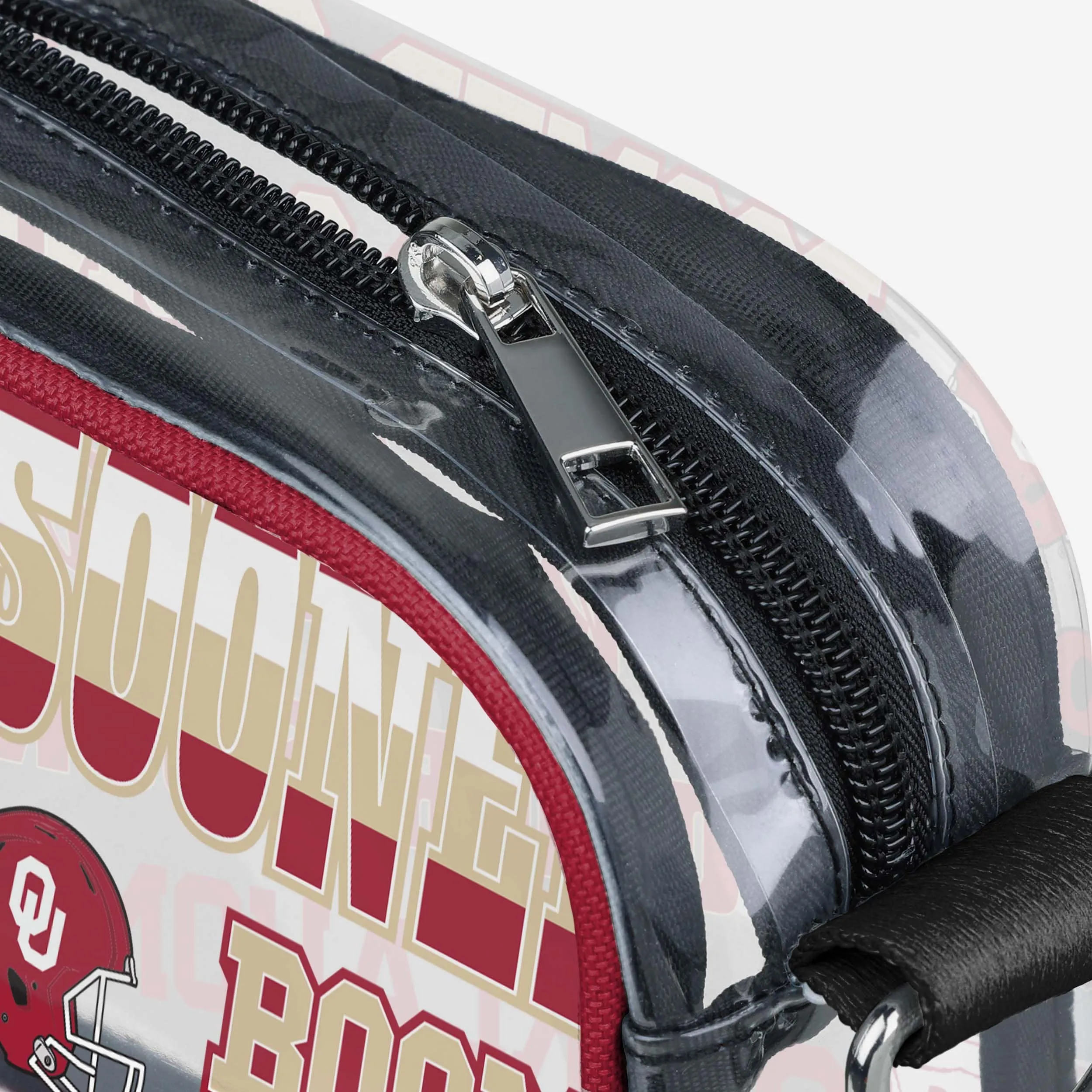 Oklahoma Sooners Repeat Retro Print Clear Crossbody Bag