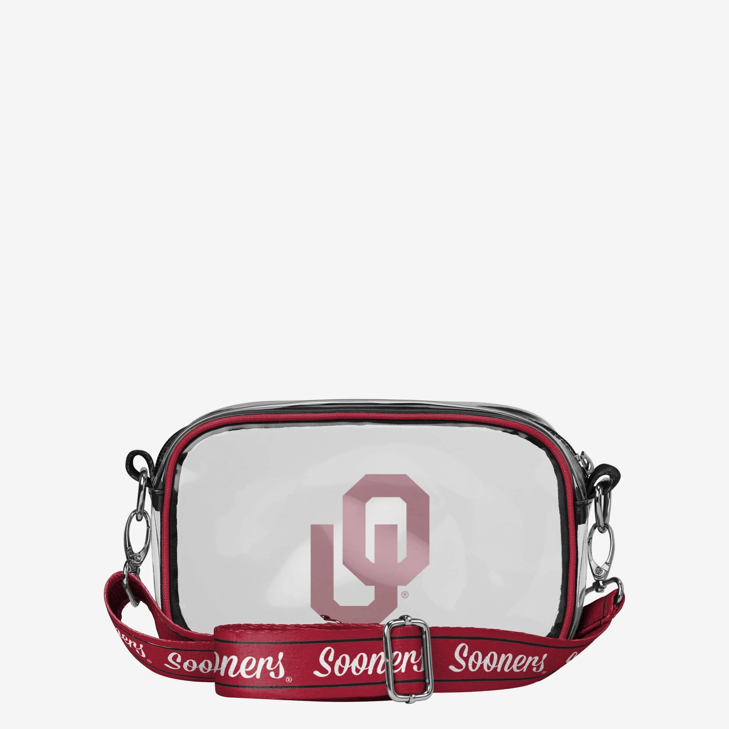 Oklahoma Sooners Team Stripe Clear Crossbody Bag