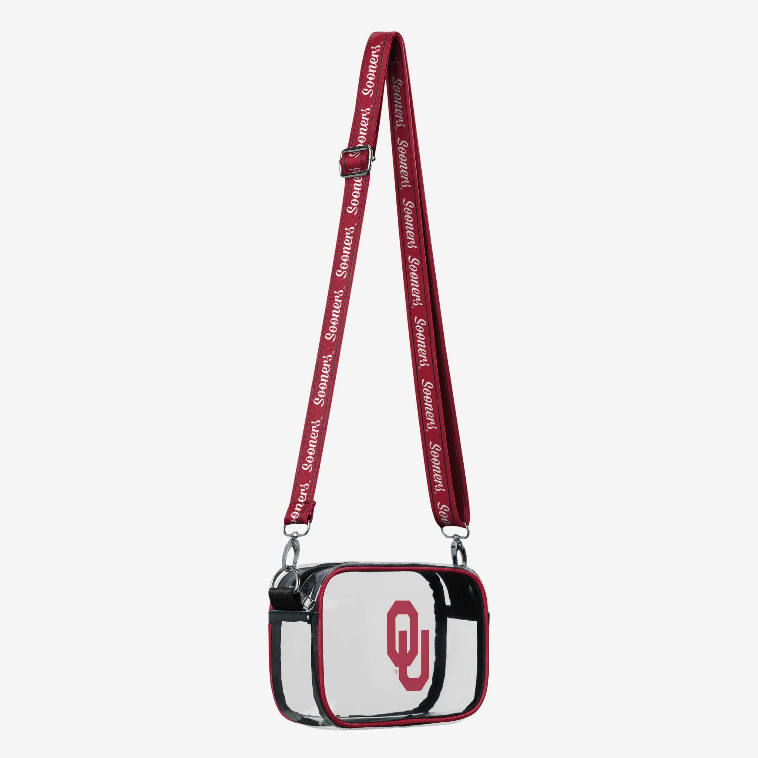 Oklahoma Sooners Team Stripe Clear Crossbody Bag