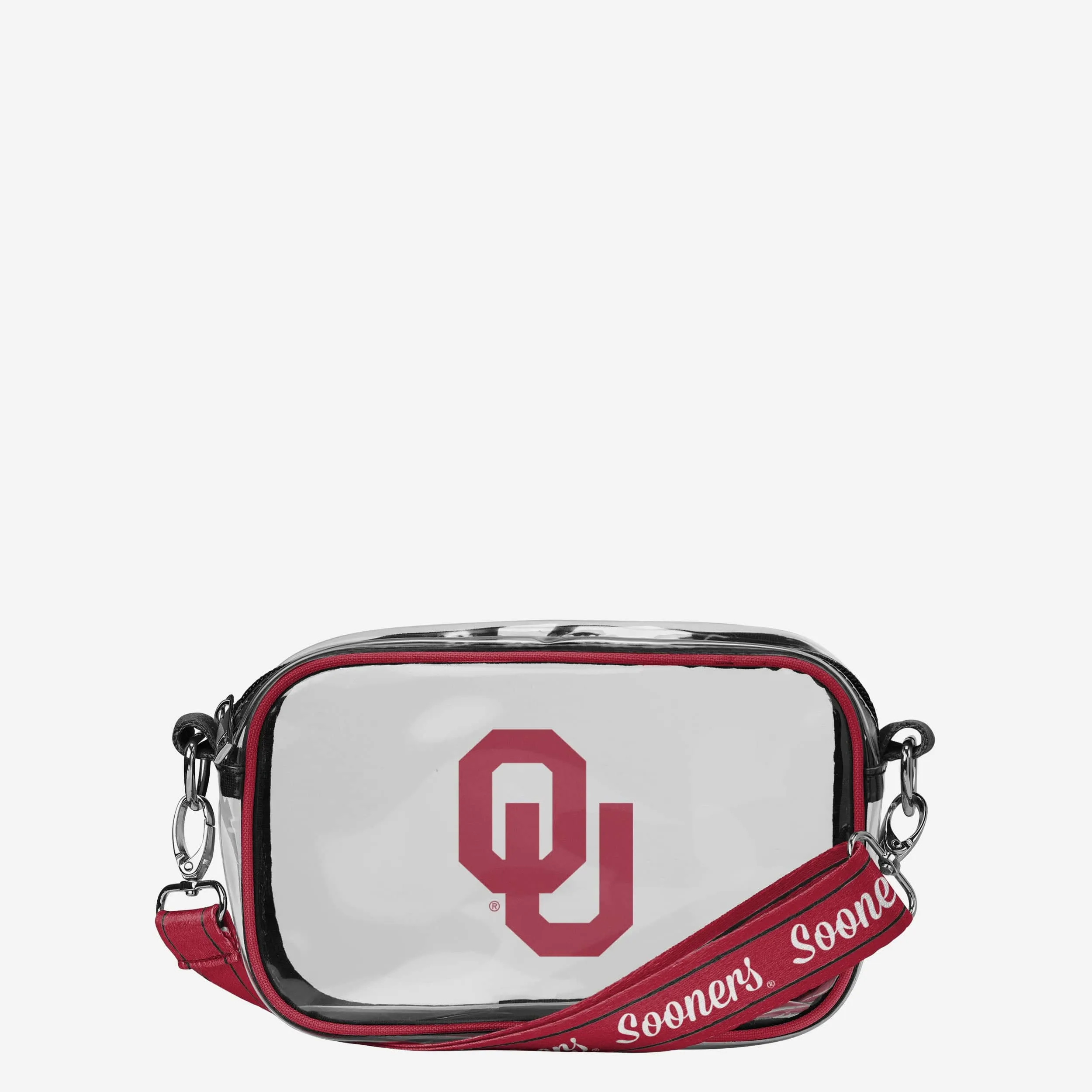 Oklahoma Sooners Team Stripe Clear Crossbody Bag