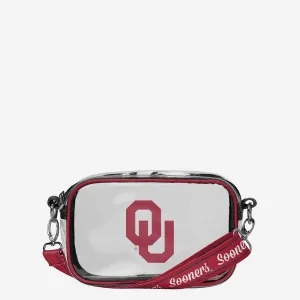 Oklahoma Sooners Team Stripe Clear Crossbody Bag