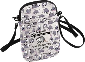 Opossums Lovers Housewarming Gift Because Opossums Are Freaking Awesome Crossbody Bag Opossums Themed Small Sling Bag