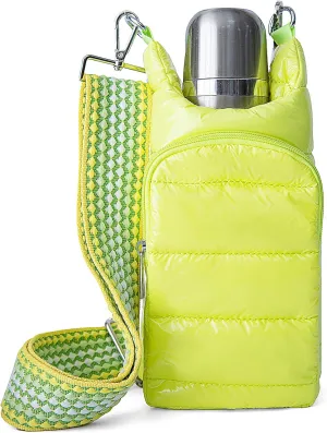 Original Crossbody Water Bottle Holder Bag with Strap.Stylish Puffer Bag.Pockets for Phone & Accessories.BEST GIFT