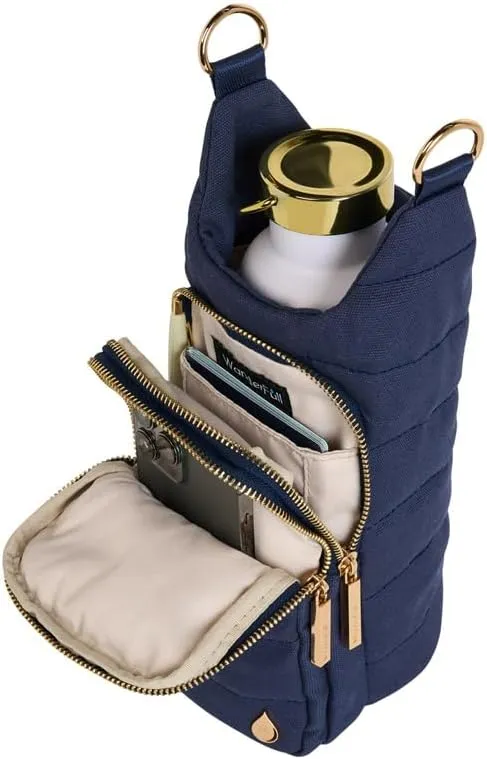 Original HydroBag Collection | Large Water Bottle Holder with Strap & Zipper Slot for Handle | Crossbody Tumbler Carrier Bag with Pockets
