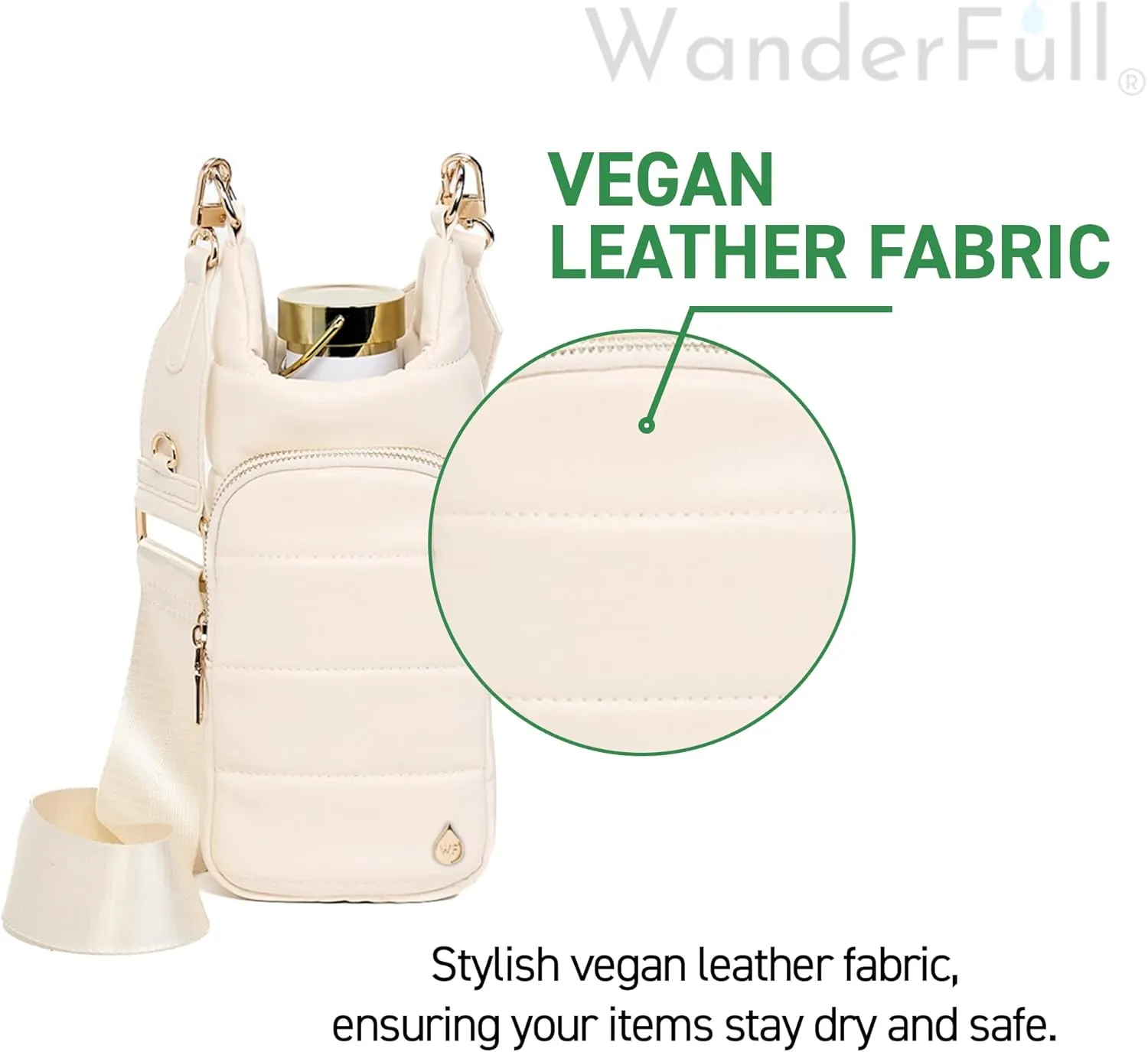 Original HydroBag | Oprah’s Favorite Things 2024 | Vegan Leather Water Bottle Holder w/Strap Bundle
