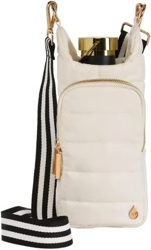 Original HydroBag | Quilted Water Bottle Holder with Strap | Tote Bottle Carrier Crossbody Bag with Pockets