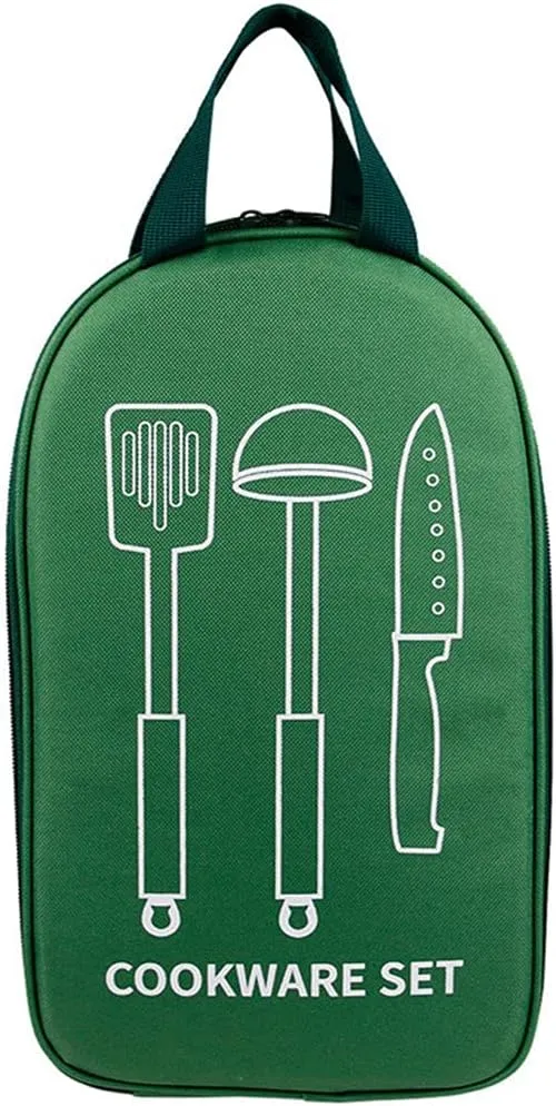 Outdoor Portable Barbecue Utensils Camping Hiking Tableware Storage Bag Cookware Carry For Case