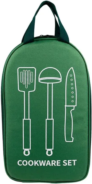 Outdoor Portable Barbecue Utensils Camping Hiking Tableware Storage Bag Cookware Carry For Case