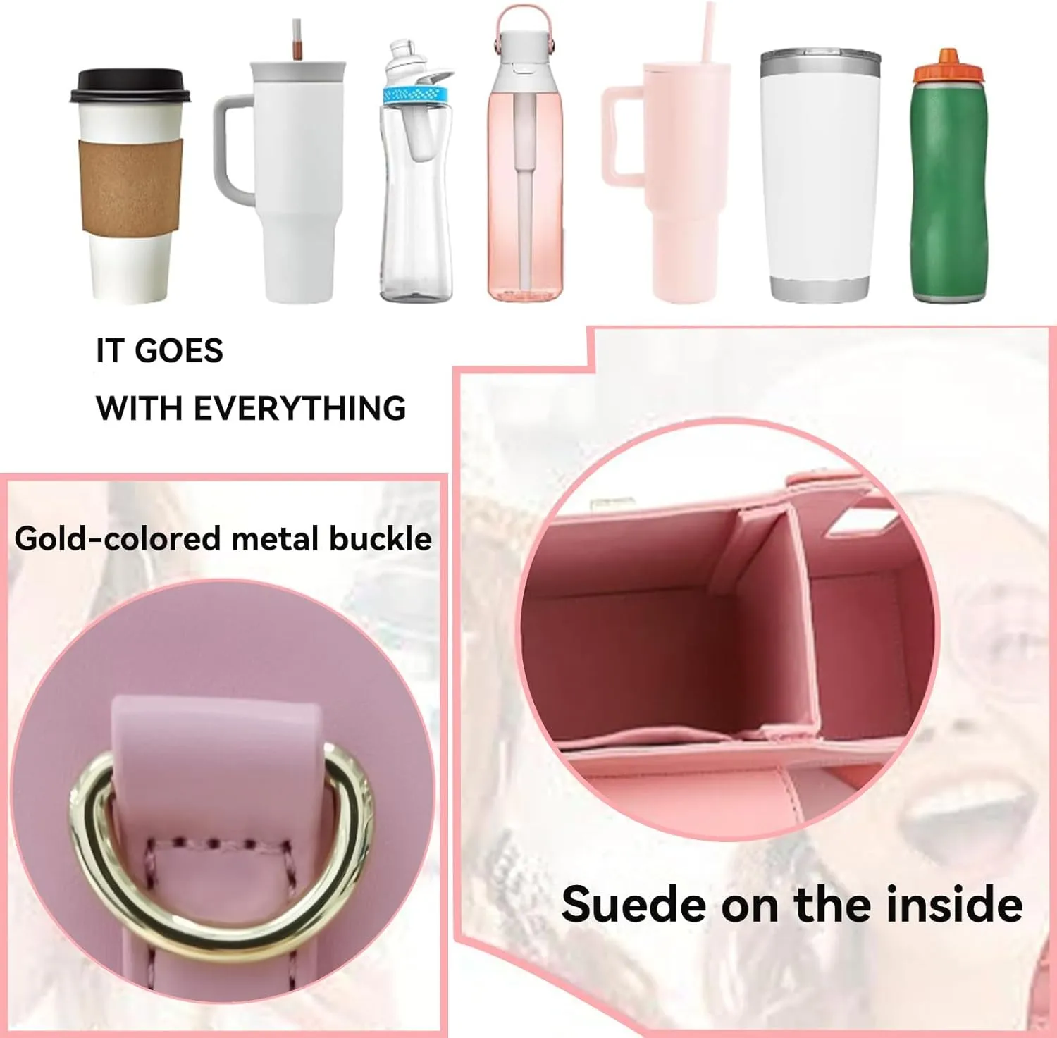 Outdoor Portable Crossbody Water Cup Storage Bag, Sling Bag With Water Bottle Holder Water, Suitable For Women'S Crossbody Bag With Sports Water Bottle Holder. (khaki)