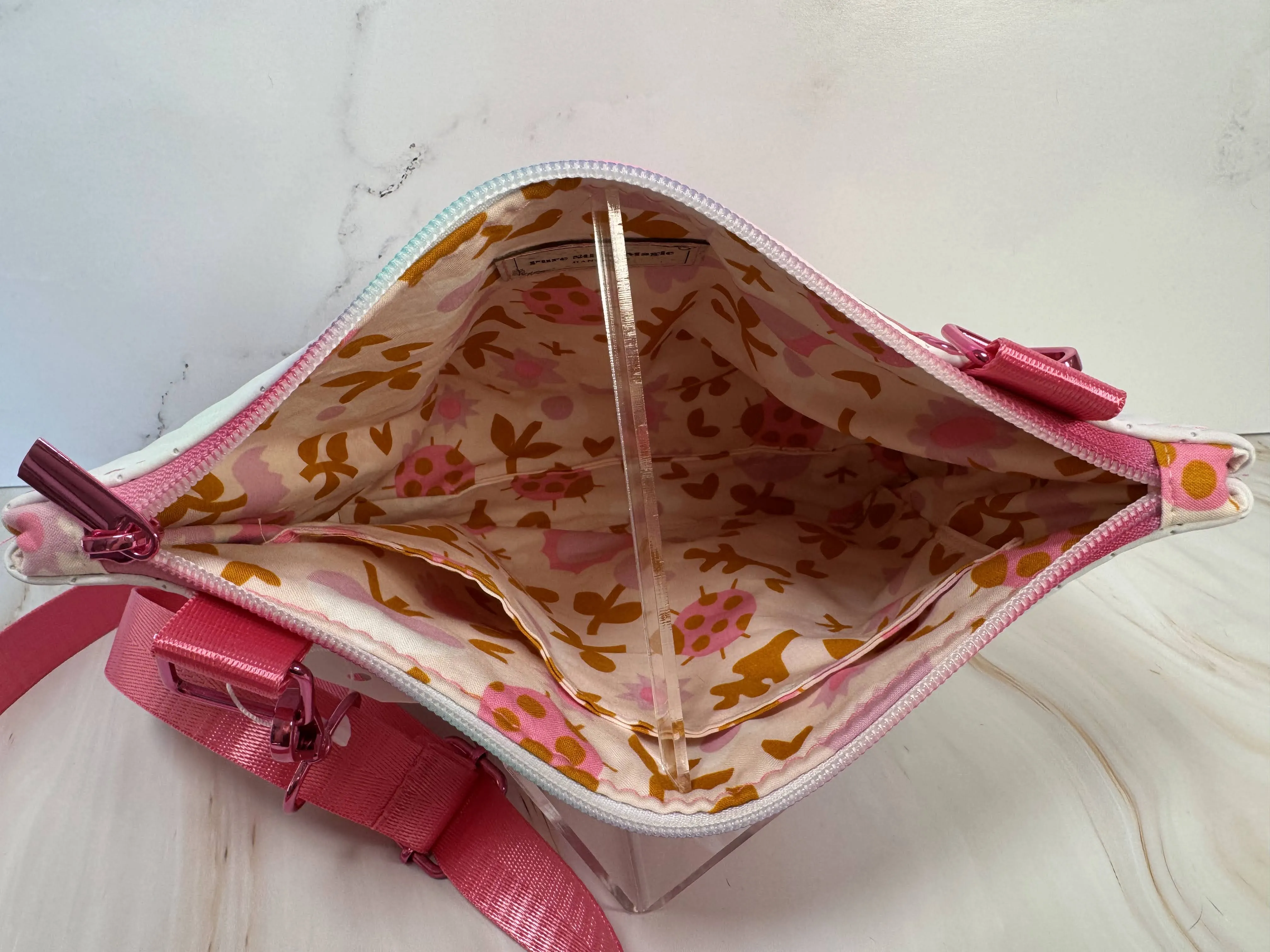 Pastel Quilted Chevron Crossbody Purse