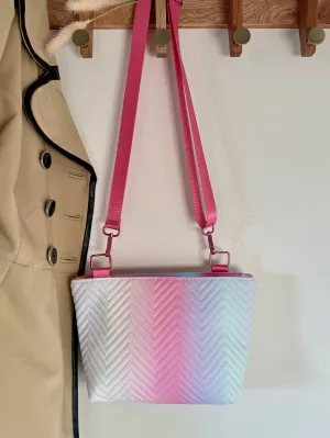 Pastel Quilted Chevron Crossbody Purse