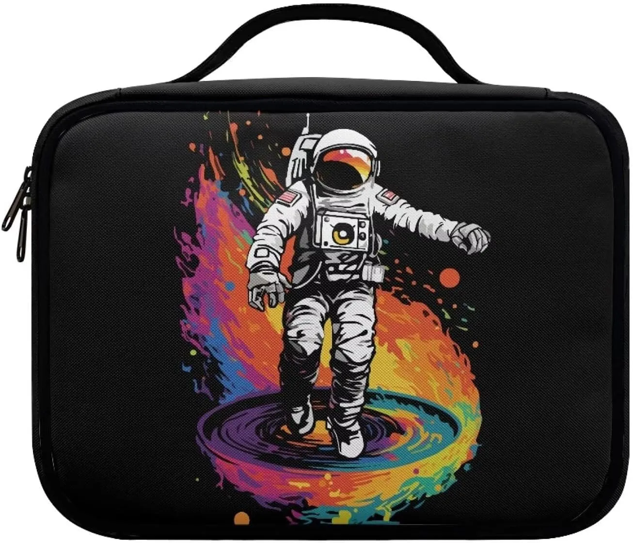 Personalized Bible Case for Women Men Bible Tote Bag Handbag Cute Astronaut Pattern Bible Cover for Girls Boys Bible Cover Case for Ladies Bible Bag Scripture Bag Gift for Women Girls Lady