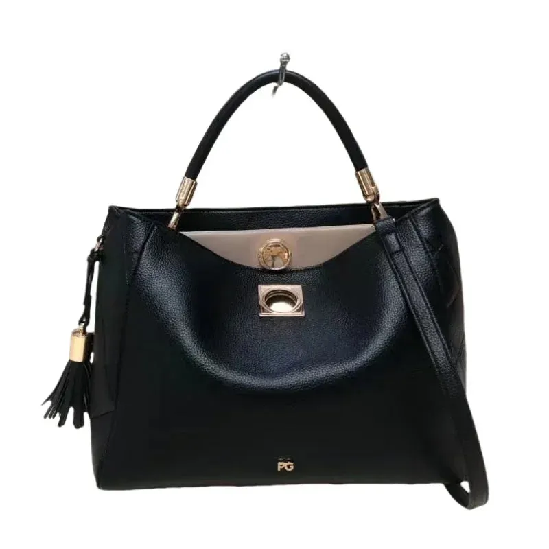 PG Fashion Elegant Popular Ladies Handbag Can Crossbody Niche Bags Unique Skeleton Buckle with Tassel Pendant New Brand Design