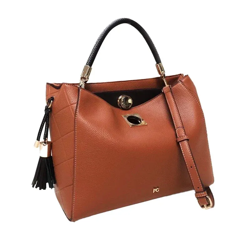 PG Fashion Elegant Popular Ladies Handbag Can Crossbody Niche Bags Unique Skeleton Buckle with Tassel Pendant New Brand Design