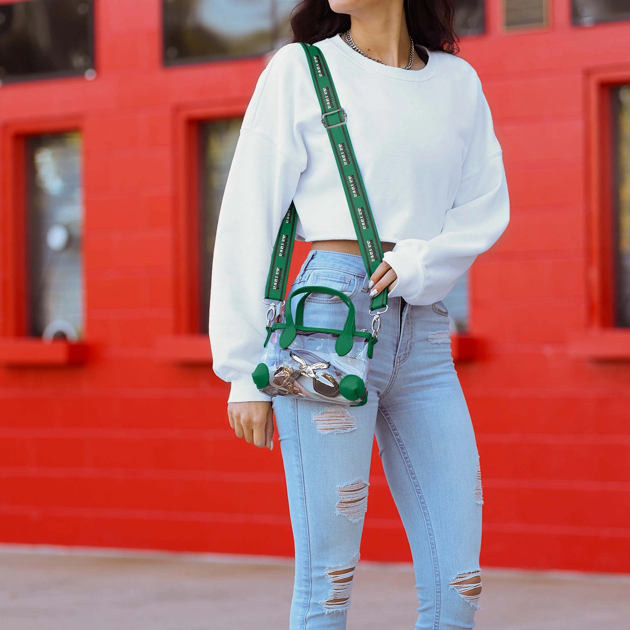 Philadelphia Eagles Retro Big Logo Clear Crossbody Mini Purse