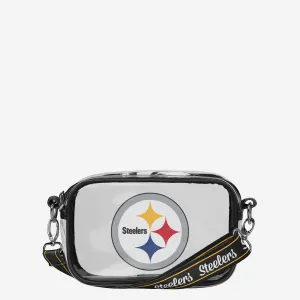 Pittsburgh Steelers Team Stripe Clear Crossbody Bag