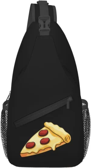 Pizza Covered With Cheese Crossbody Bags For Women Men Chest Backpack Gym Shoulder Bag Travel Outdoor Sports Casual Crossbody Bags