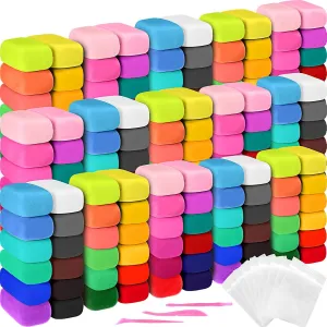 Poen 48 Pcs Air Dry Clay Kit Multi Colors Ultra Light Modeling Clay for Kids DIY Safe Soft with Sculpting Tool Back to School Gift for Kids Adults Artists Art Crafts