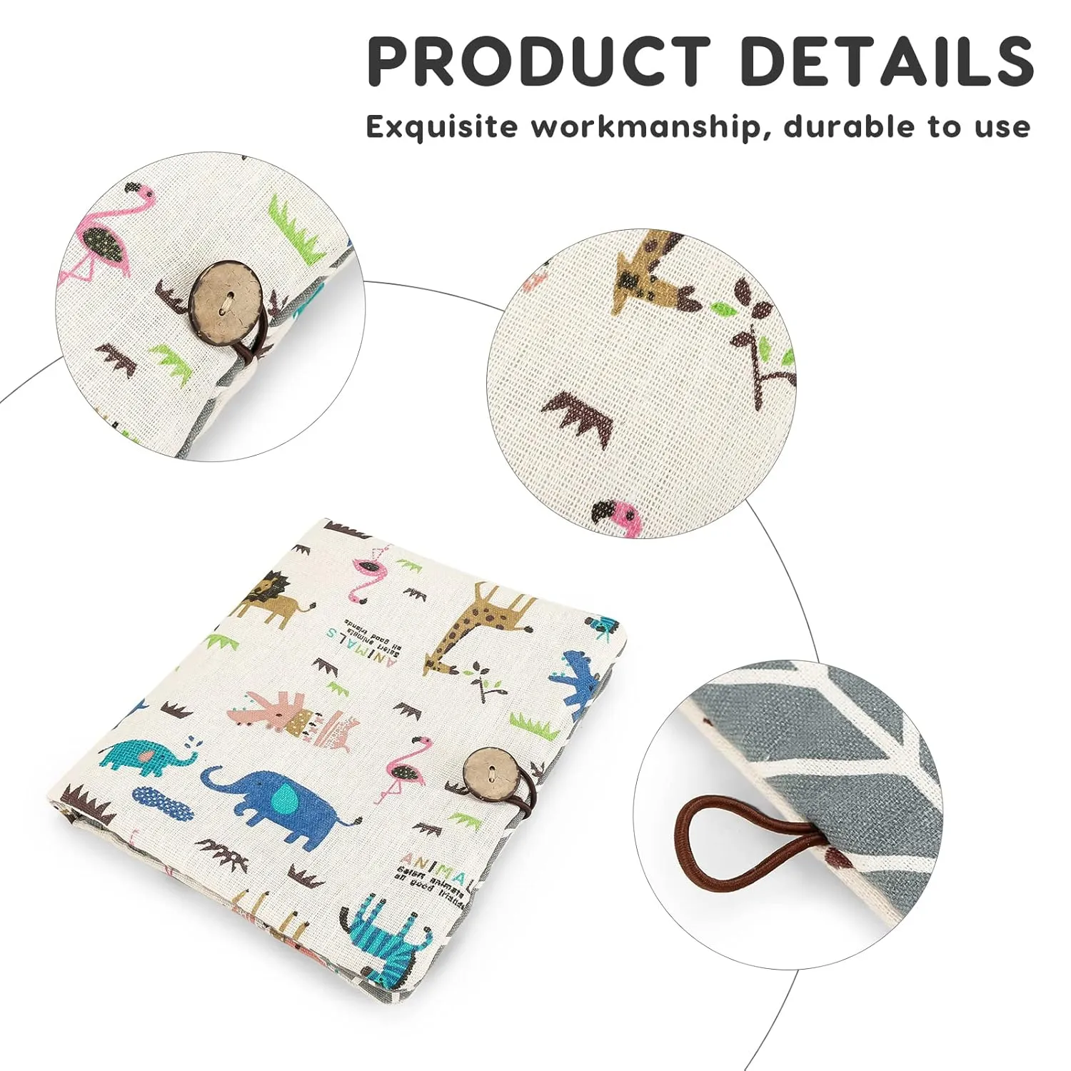 Portable Baby Wet Wipe Pouch,Travel Wet Wipes Dispenser Holder Nappy Pouch Wet Wipes Bag Container Organizer Reusable Baby Wipe Case Carrying Pouch(Animal)