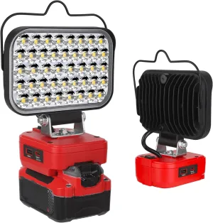 Portable LED Work Light Compatible with Craftsman 20V Battery, Cordless Flood Lights with USB & Type-C, Low Voltage Protection, Job Site Lighting-108W 5400LM for Camping Outdoor (No Battery)