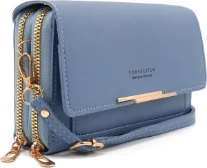 PORT&LOTUS Crossbody Handbag for Women PU Leather Bag