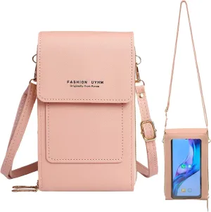 PORT&LOTUS Small Crossbody Handbags for Women Cell Phone Purse Wallet Ladies Women's Clutch PU Leather Shoulder Bags