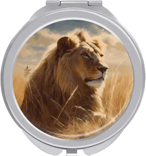 Prairie Lion Portable Makeup Mirror, Sided Travel Hand Mirror Mini Folding Mirror for Precise Makeup Women Daily Use