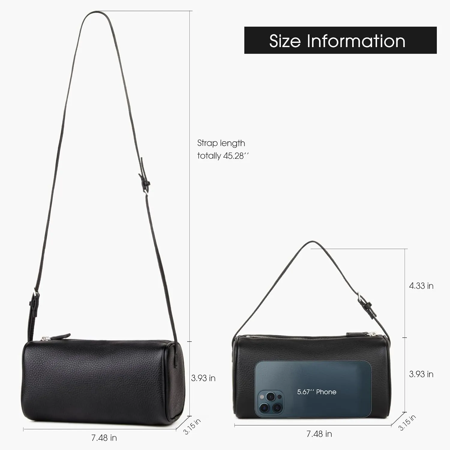 Premium Full-Grained Leather Crossbody Purses for Women, Hobo Bags for Women Crossbody with Adjustable Strap