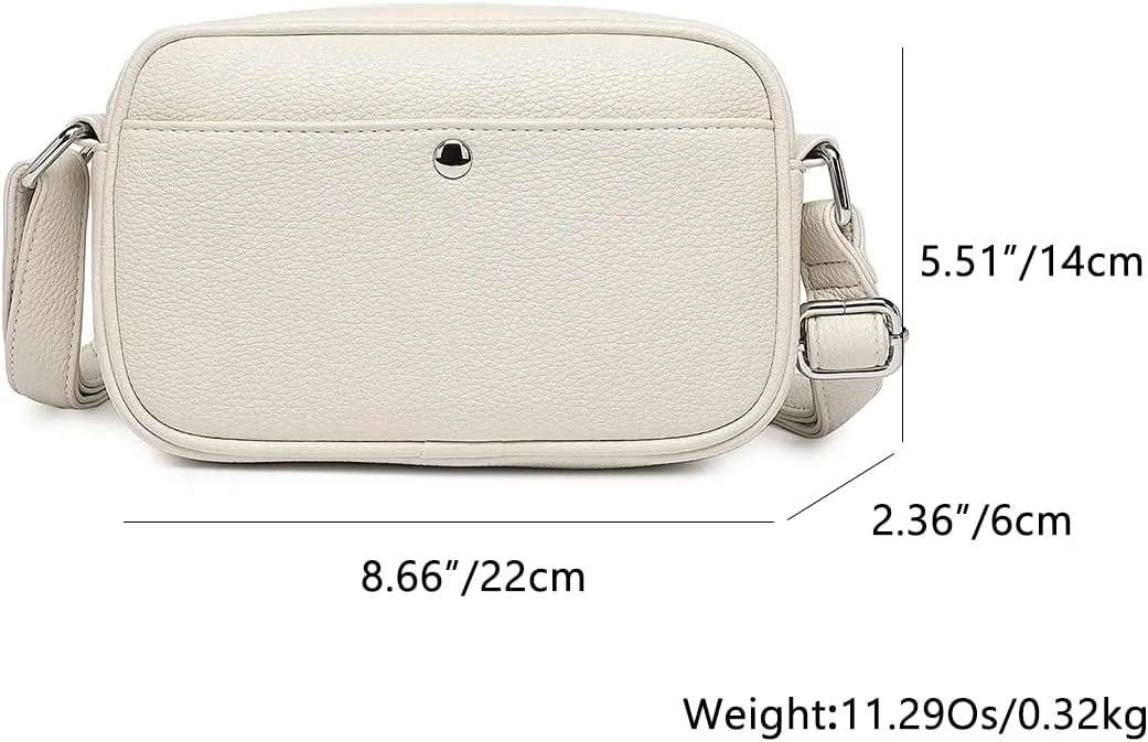 PU leather Square Crossbody Bag with Adjustable Women PU leather Casual Shoulder Work Bag