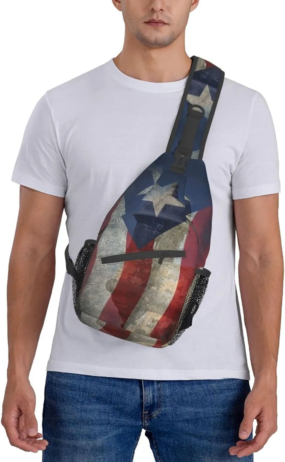 Puerto Rico Casual Daypack Bag Puerto Shoulder Bag Chest Bags Picnic Crossbody Bag Travel Hiking