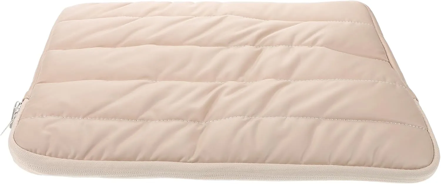 Puffy Laptop Sleeve Case Polyester Bag with Multiple Compartments for Efficient Device Organization Stylish Notebook and Tablet Travel Accessory